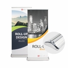 Aluminium Wide Base Roll Up Banner Display For Exhibition Show Sign Stand