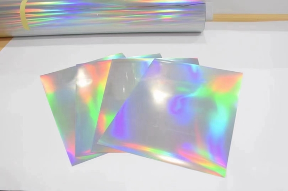 Removable Self-Adhesive Laser Color Decorative Glass Film PET Vinyl Color holographic rainbow film laser film