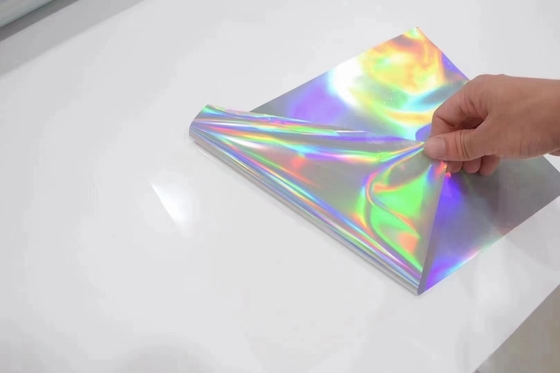 Removable Self-Adhesive Laser Color Decorative Glass Film PET Vinyl Color holographic rainbow film laser film
