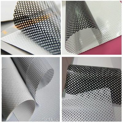 Printable 40% Transparency One Way Vision Perforated Vinyl Sticker For Window Advertising