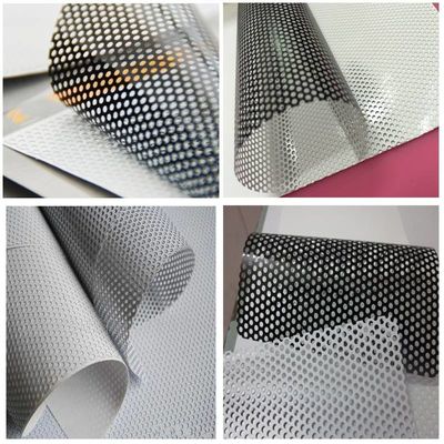 40% transmittance Self adhesive perforated vinyl (one way vision) 140mic/140gsm for window application