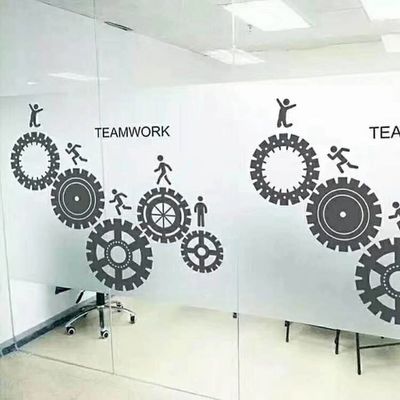 UV-beständige, selbstklebende, mattierte Glitzer-Fensterfolie aus PVC, 100 Mikron Dicke, 30 % Lichtdurchlässigkeit